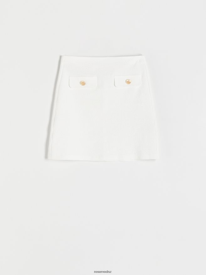 Reserved Women Mini Skirt P6H08T70 Apparel Cream