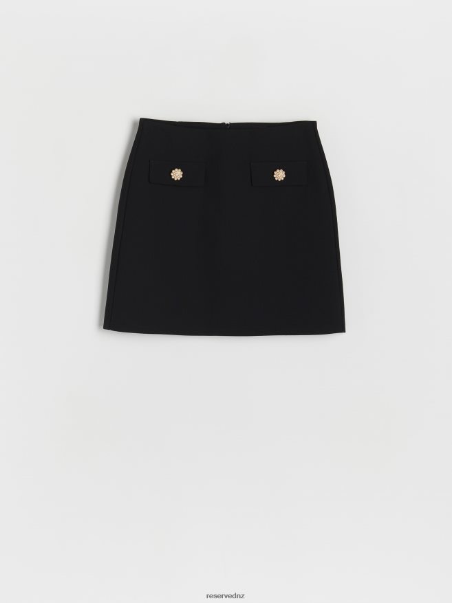 Reserved Women Mini Skirt P6H08T857 Apparel Black