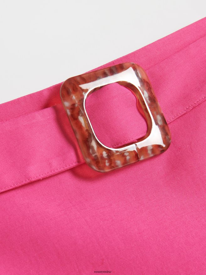 Reserved Women Mini Skirt With Belt P6H08T842 Apparel Pink