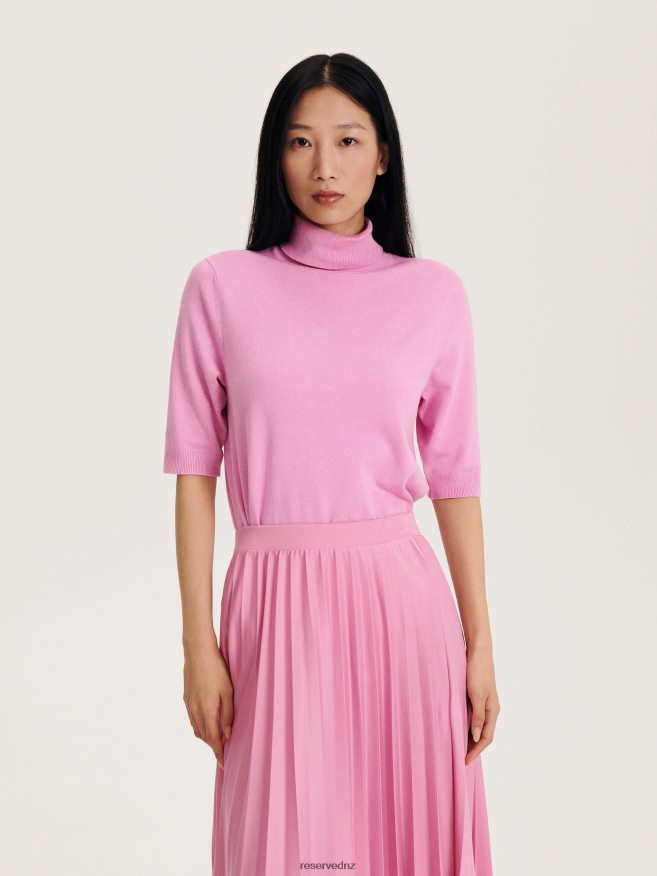 Reserved Women Pleated Skirt P6H08T536 Apparel Pastel Pink