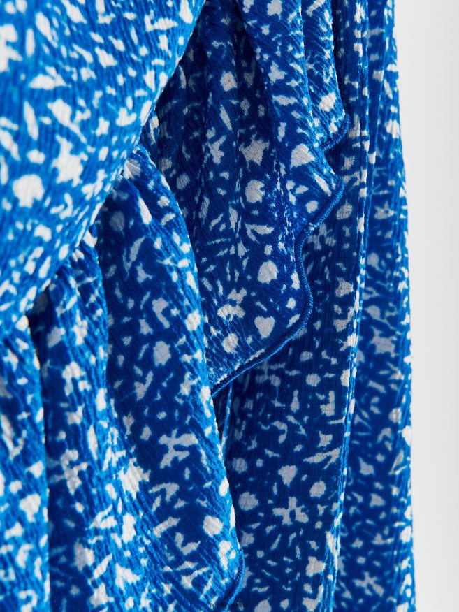 Reserved Women Ruffle Mini Skirt P6H08T843 Apparel Blue