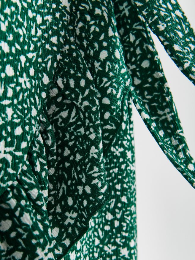 Reserved Women Ruffle Mini Skirt P6H08T844 Apparel Green