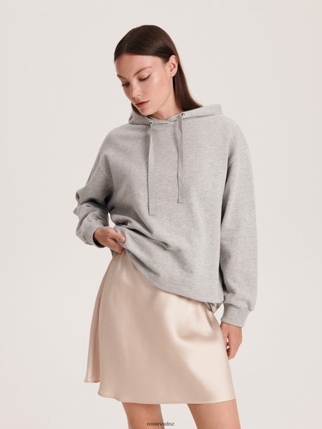 Reserved Women Satin Mini Skirt P6H08T815 Apparel Beige