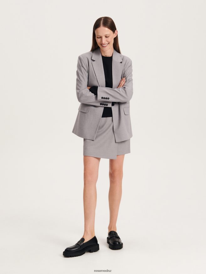 Reserved Women Skirt P6H08T33 Apparel Mid Grey