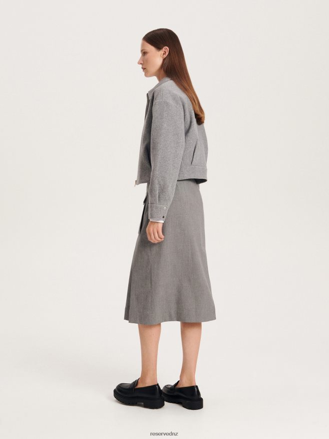 Reserved Women Skirt P6H08T829 Apparel Light Grey