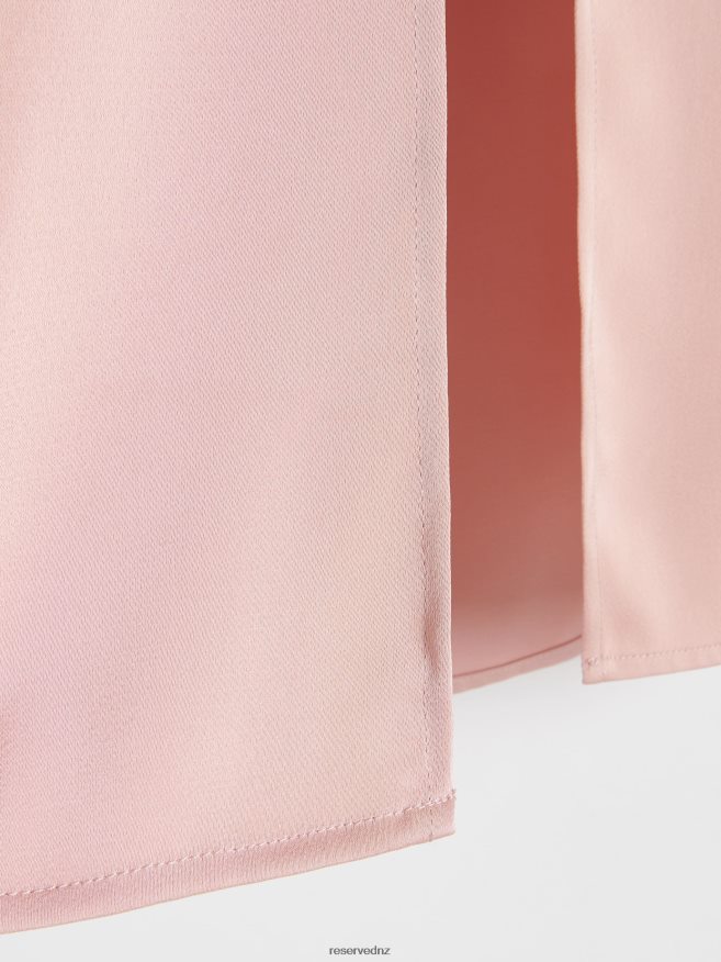 Reserved Women Skirt With Decorative Pearl Beads P6H08T840 Apparel Pastel Pink