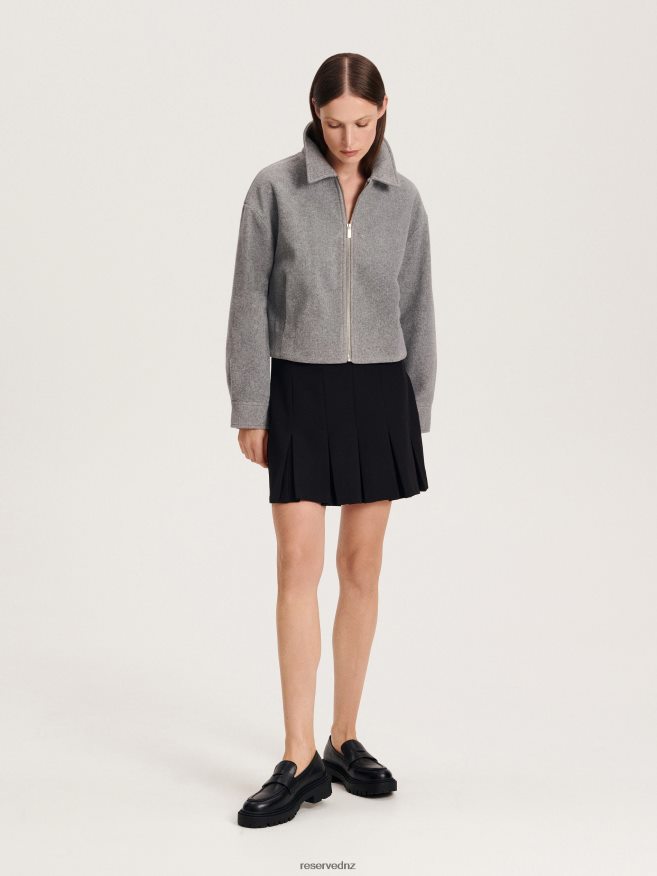 Reserved Women Skirt With Pleats P6H08T192 Apparel Black