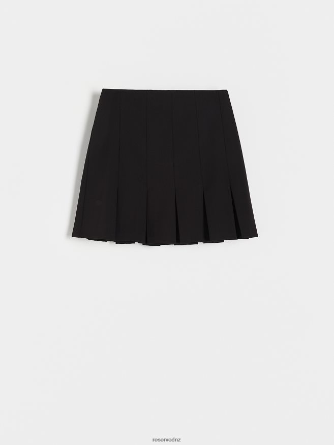 Reserved Women Skirt With Pleats P6H08T192 Apparel Black