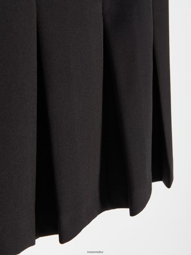 Reserved Women Skirt With Pleats P6H08T192 Apparel Black