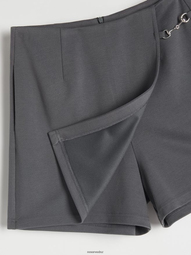 Reserved Women Skort P6H08T854 Apparel Light Grey