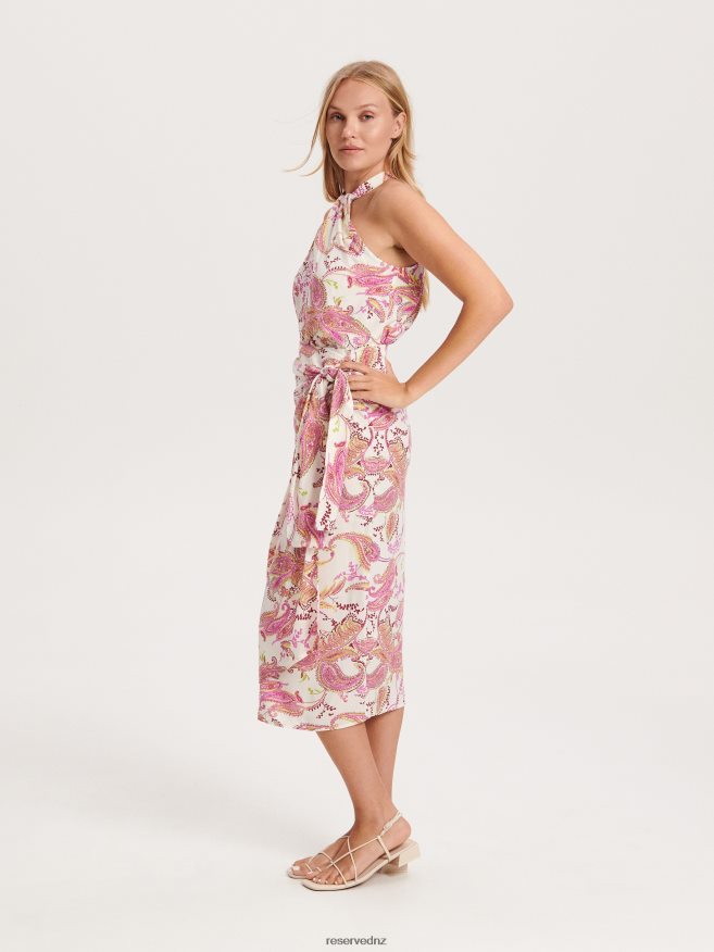 Reserved Women Wrap Front Midi Skirt P6H08T856 Apparel Red