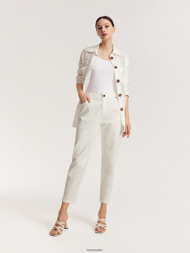 Reserved Women Baggy Trousers P6H08T733 Apparel White