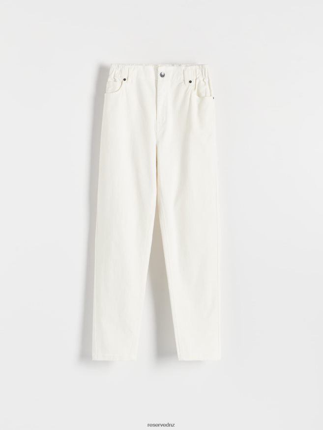 Reserved Women Baggy Trousers P6H08T733 Apparel White