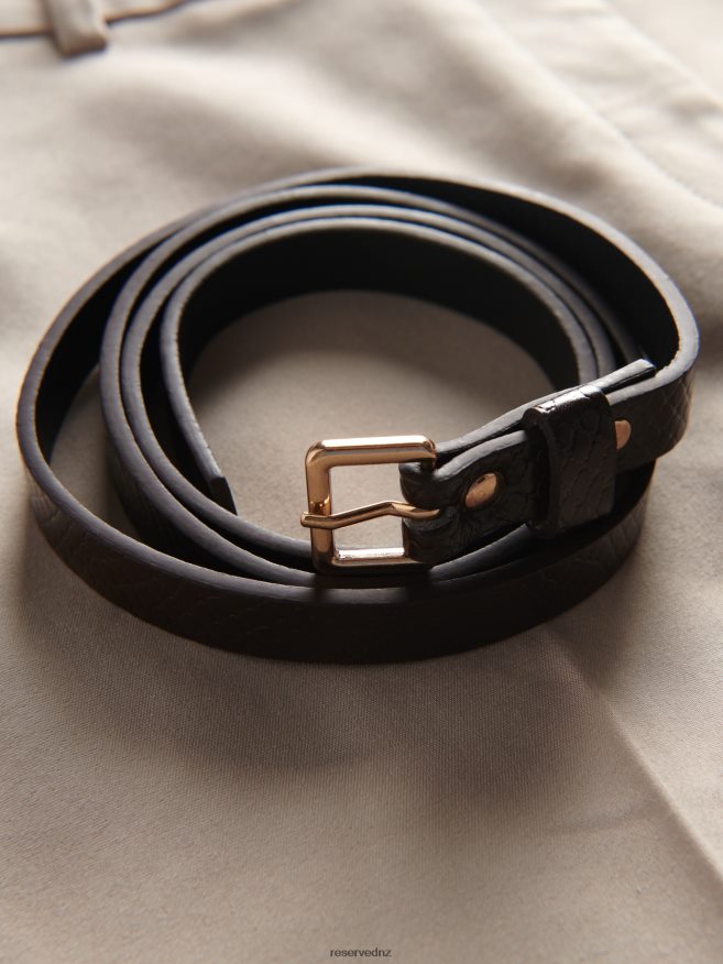 Reserved Women Cigarette Trousers With Belt P6H08T702 Apparel Nude