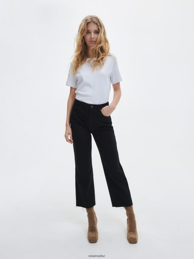 Reserved Women Cotton Rich Trousers P6H08T714 Apparel Black