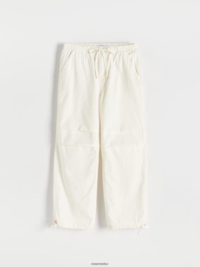 Reserved Women Cotton Rich Trousers P6H08T716 Apparel Cream