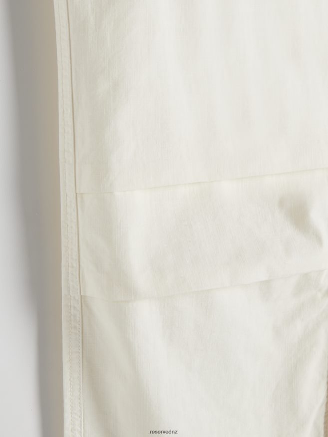 Reserved Women Cotton Rich Trousers P6H08T716 Apparel Cream
