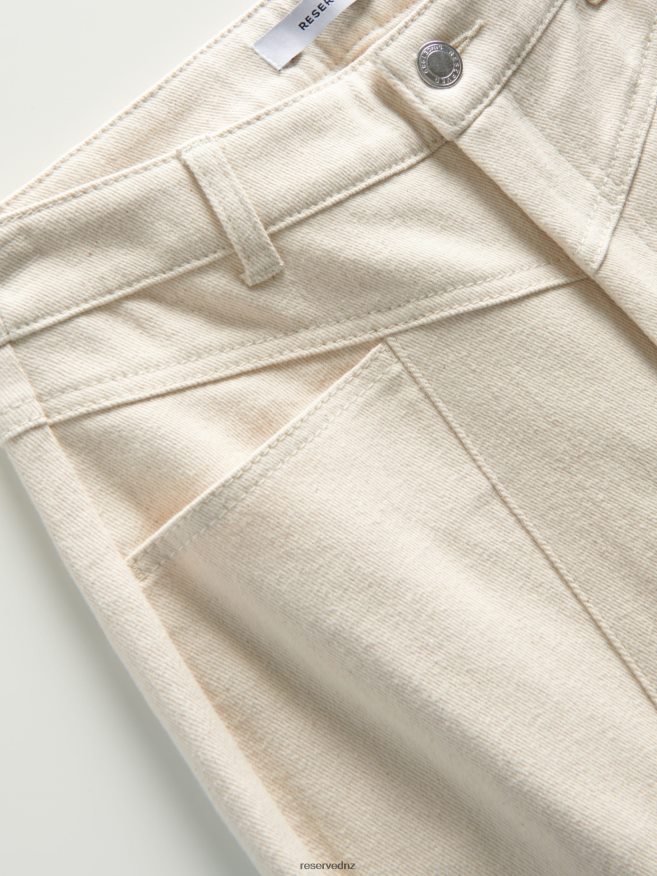 Reserved Women Cotton Rich Trousers P6H08T724 Apparel Beige