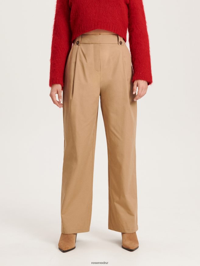 Reserved Women Cotton Trousers P6H08T641 Apparel Amber