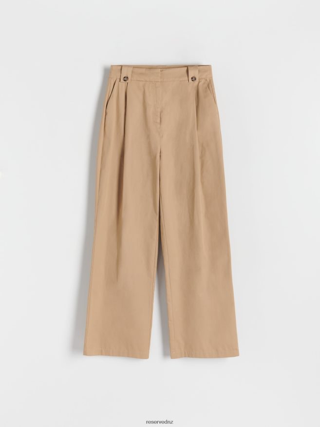 Reserved Women Cotton Trousers P6H08T641 Apparel Amber