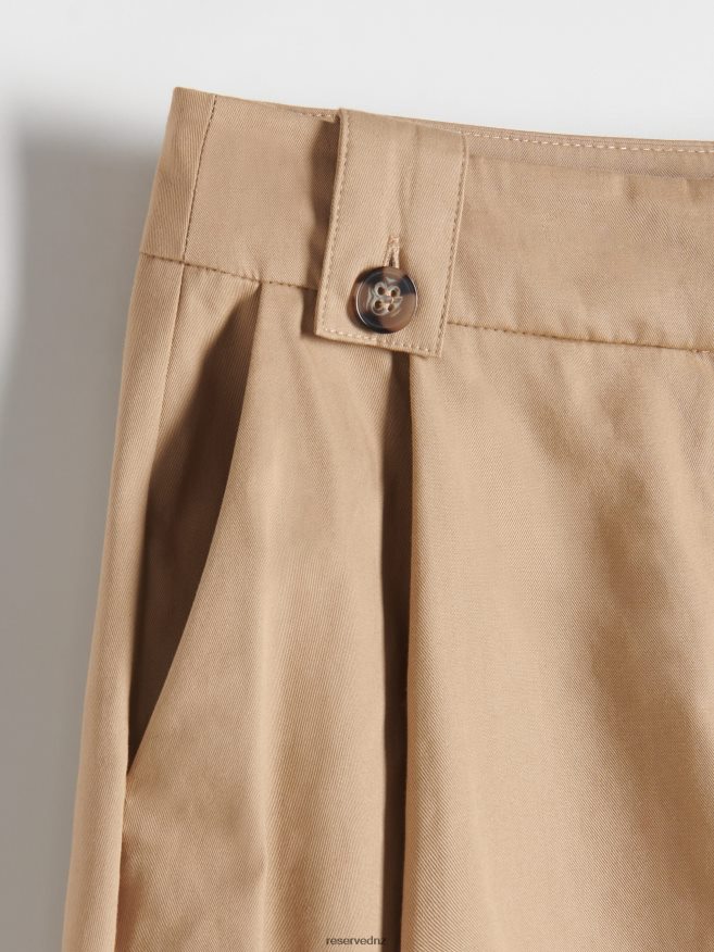 Reserved Women Cotton Trousers P6H08T641 Apparel Amber