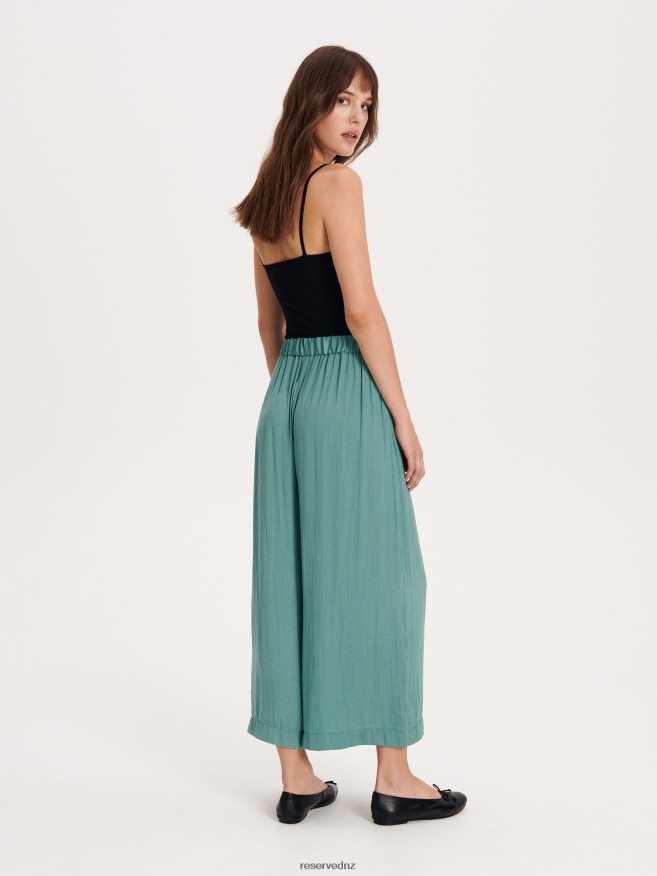 Reserved Women Culotte Trousers P6H08T628 Apparel Pale Green