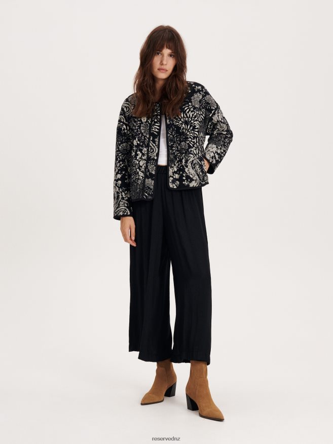 Reserved Women Culotte Trousers P6H08T632 Apparel Black