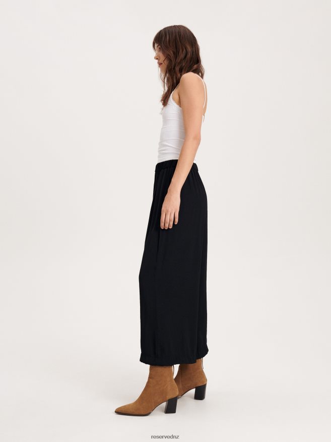 Reserved Women Culotte Trousers P6H08T632 Apparel Black