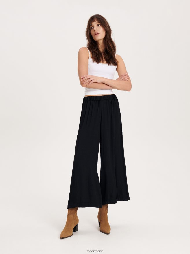 Reserved Women Culotte Trousers P6H08T632 Apparel Black