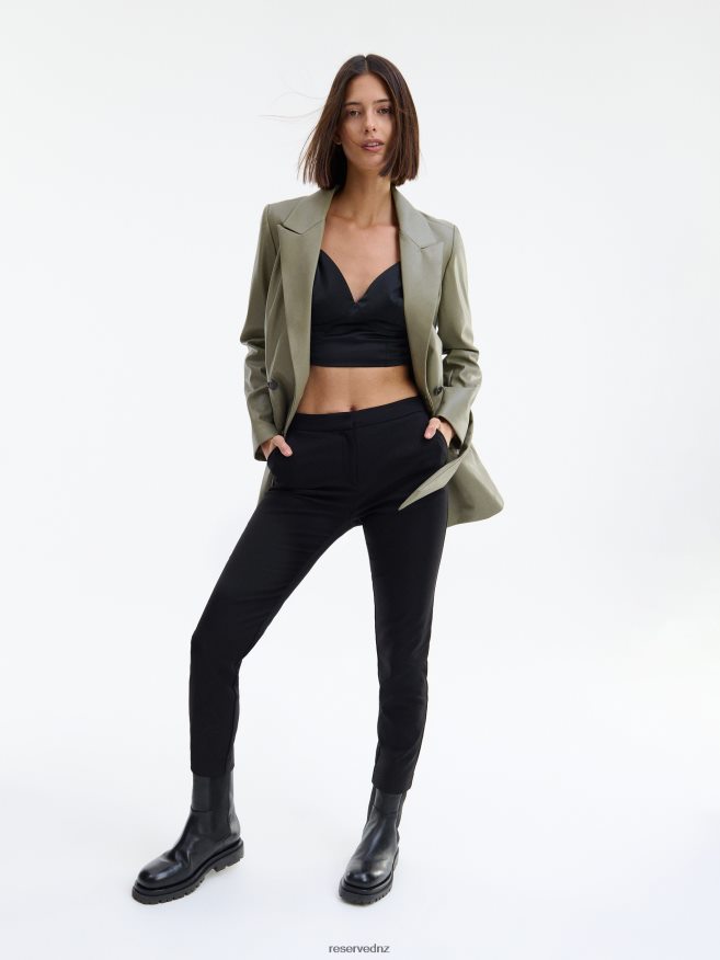 Reserved Women Elasticated Waist Trousers P6H08T731 Apparel Black