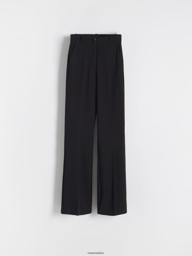 Reserved Women Flare Trousers P6H08T617 Apparel Black
