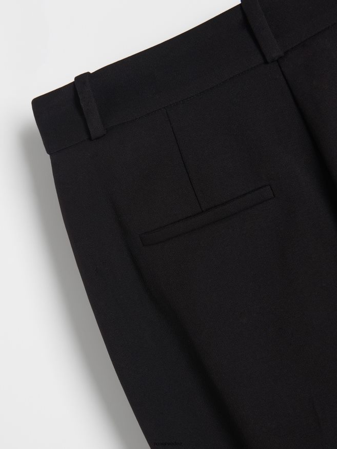 Reserved Women Flare Trousers P6H08T617 Apparel Black