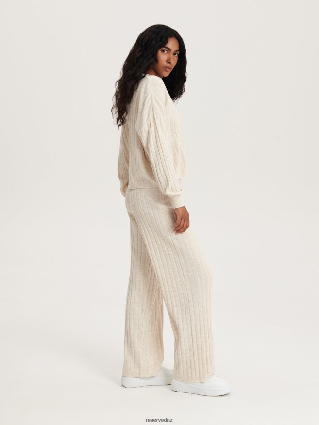 Reserved Women Jersey Trousers P6H08T652 Apparel Nude