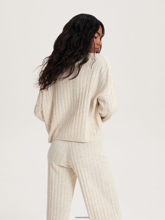 Reserved Women Jersey Trousers P6H08T652 Apparel Nude