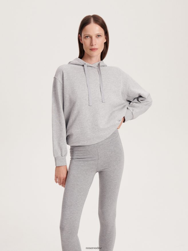 Reserved Women Melange Jersey Leggings P6H08T680 Apparel Light Grey