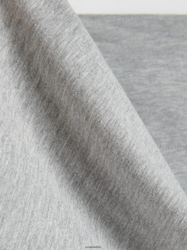 Reserved Women Melange Jersey Leggings P6H08T680 Apparel Light Grey