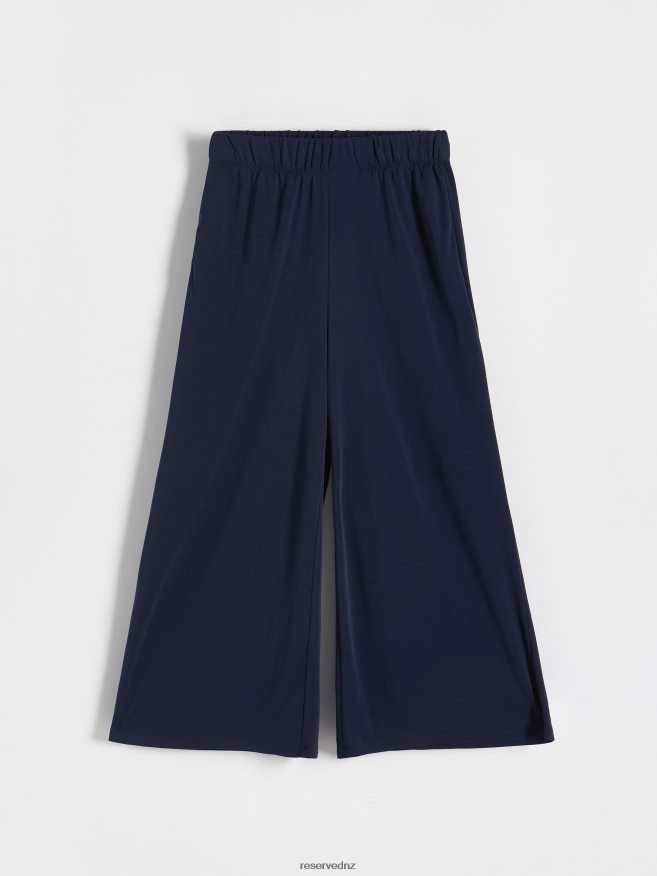 Reserved Women Modal Rich Trousers P6H08T614 Apparel Navy