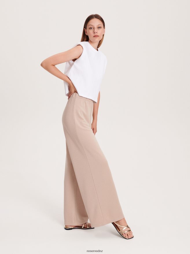 Reserved Women Modal Rich Trousers P6H08T729 Apparel Beige