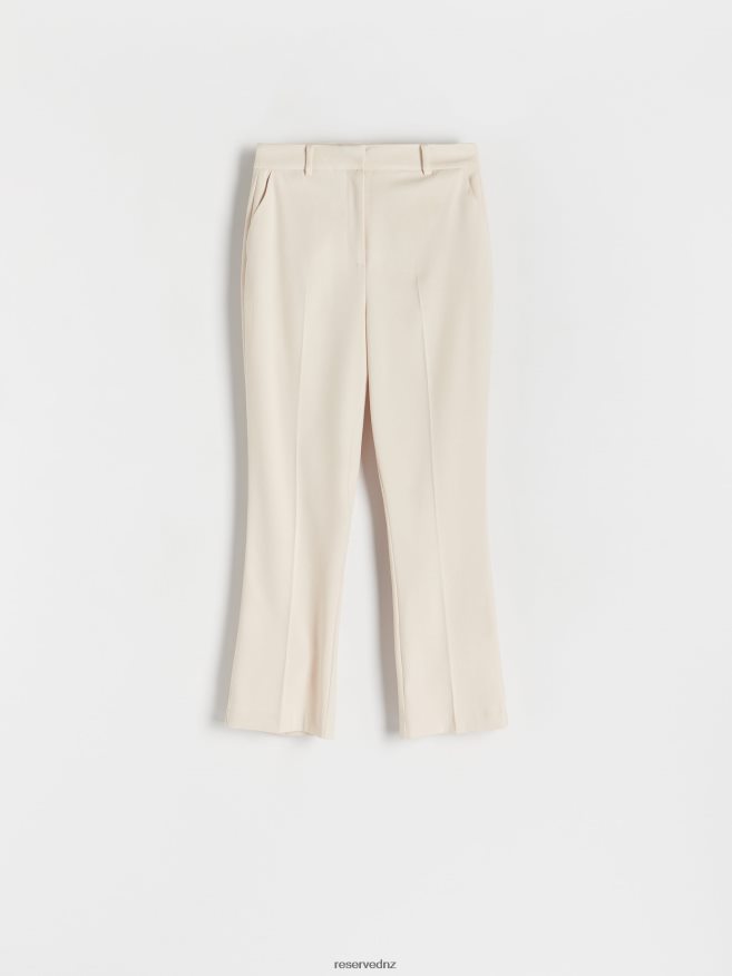 Reserved Women New Trousers With Pressed Crease P6H08T662 Apparel Beige