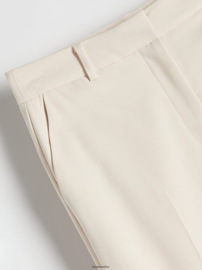 Reserved Women New Trousers With Pressed Crease P6H08T662 Apparel Beige