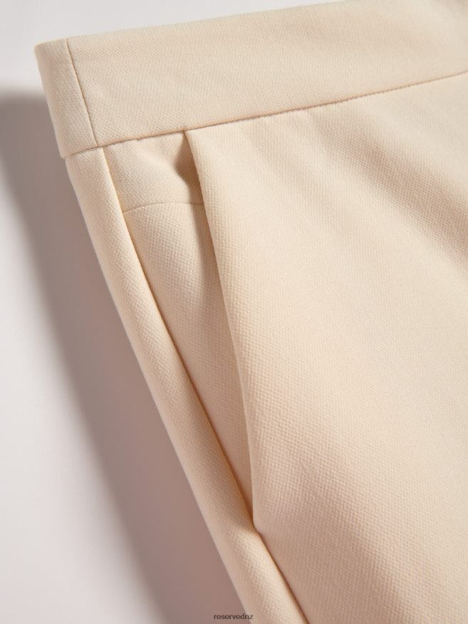 Reserved Women New Trousers With Pressed Crease P6H08T704 Apparel Cream