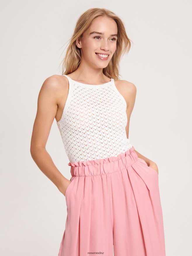 Reserved Women Palazzo Trousers P6H08T690 Apparel Pastel Pink