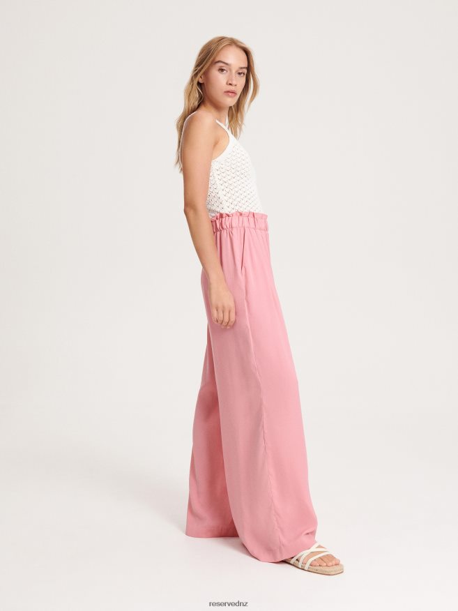 Reserved Women Palazzo Trousers P6H08T690 Apparel Pastel Pink