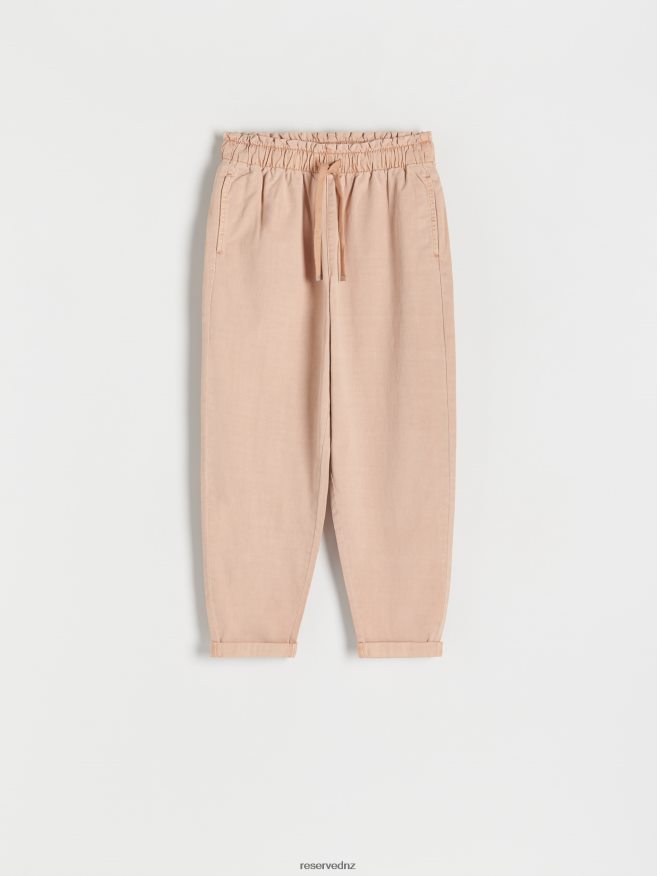 Reserved Women Paperbag Design Trousers P6H08T699 Apparel Dusty Rose