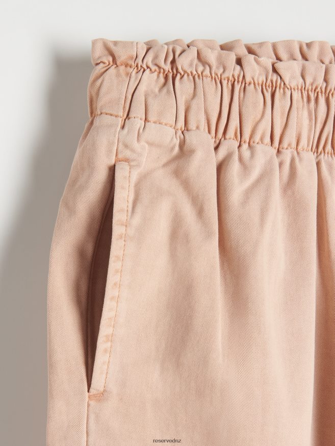 Reserved Women Paperbag Design Trousers P6H08T699 Apparel Dusty Rose