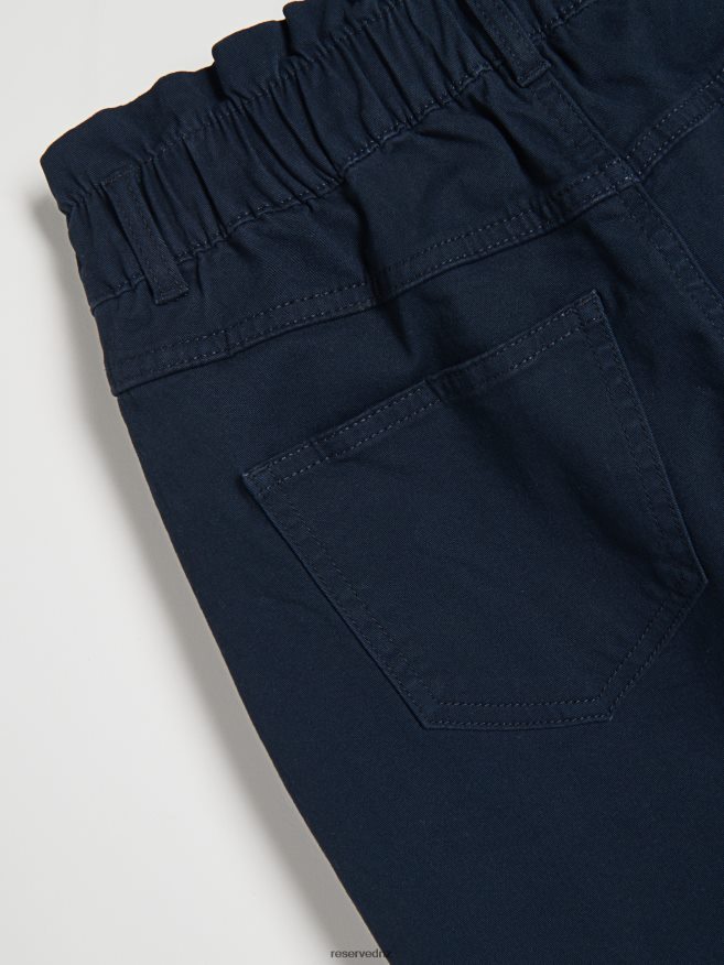 Reserved Women Paperbag Trousers P6H08T625 Apparel Navy