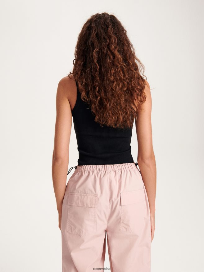 Reserved Women Parachute Trousers P6H08T621 Apparel Mauve