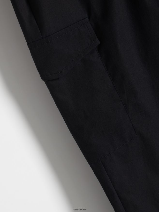 Reserved Women Parachute Trousers P6H08T634 Apparel Black