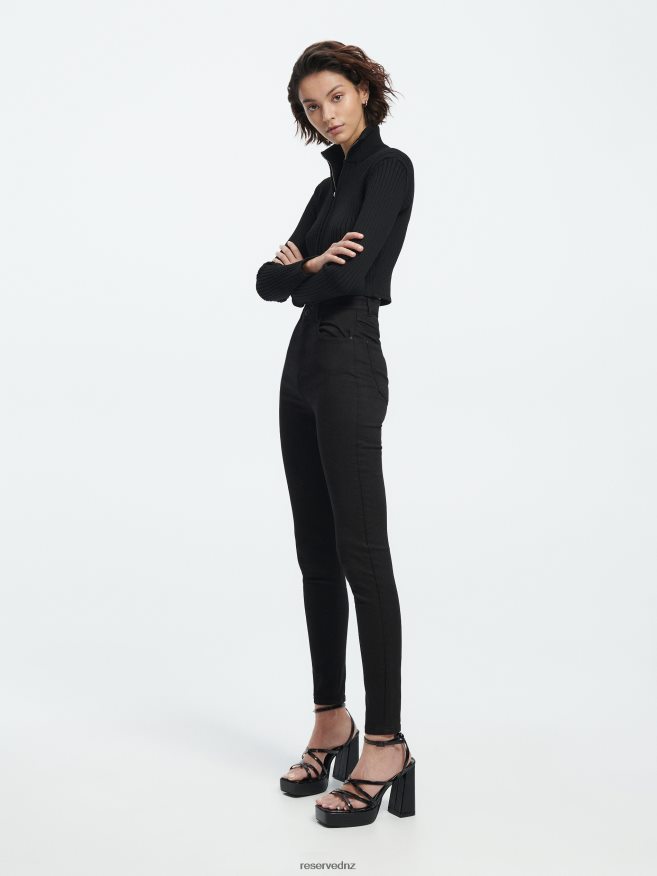 Reserved Women Plain Trousers P6H08T654 Apparel Black