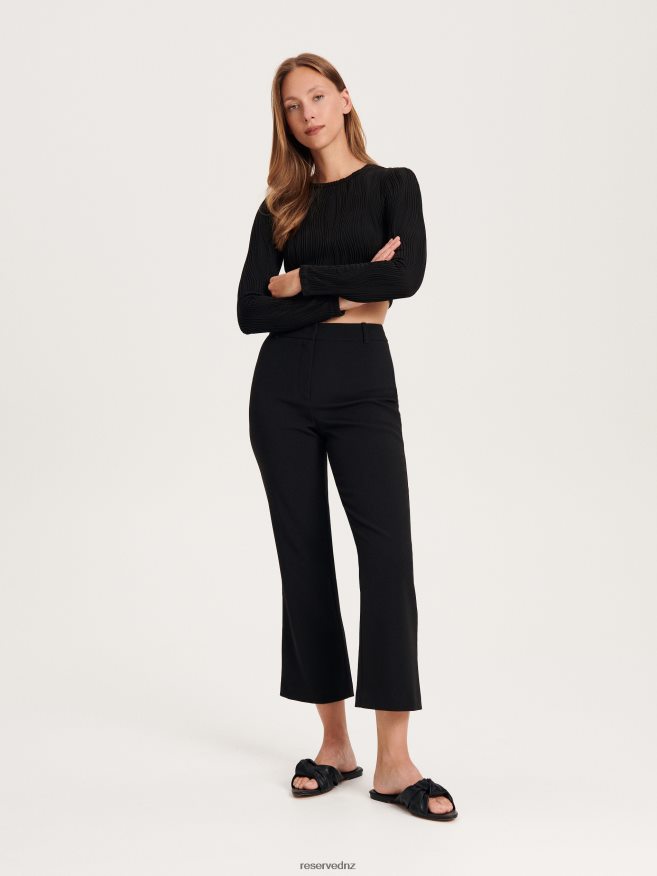 Reserved Women Plain Trousers P6H08T703 Apparel Black